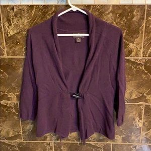 Fenn Wright Manson plum cashmere cardigan sweater